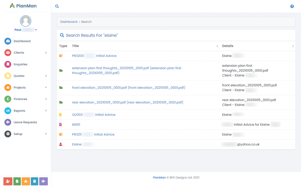 invoice search