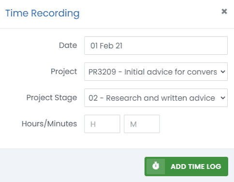 time recording