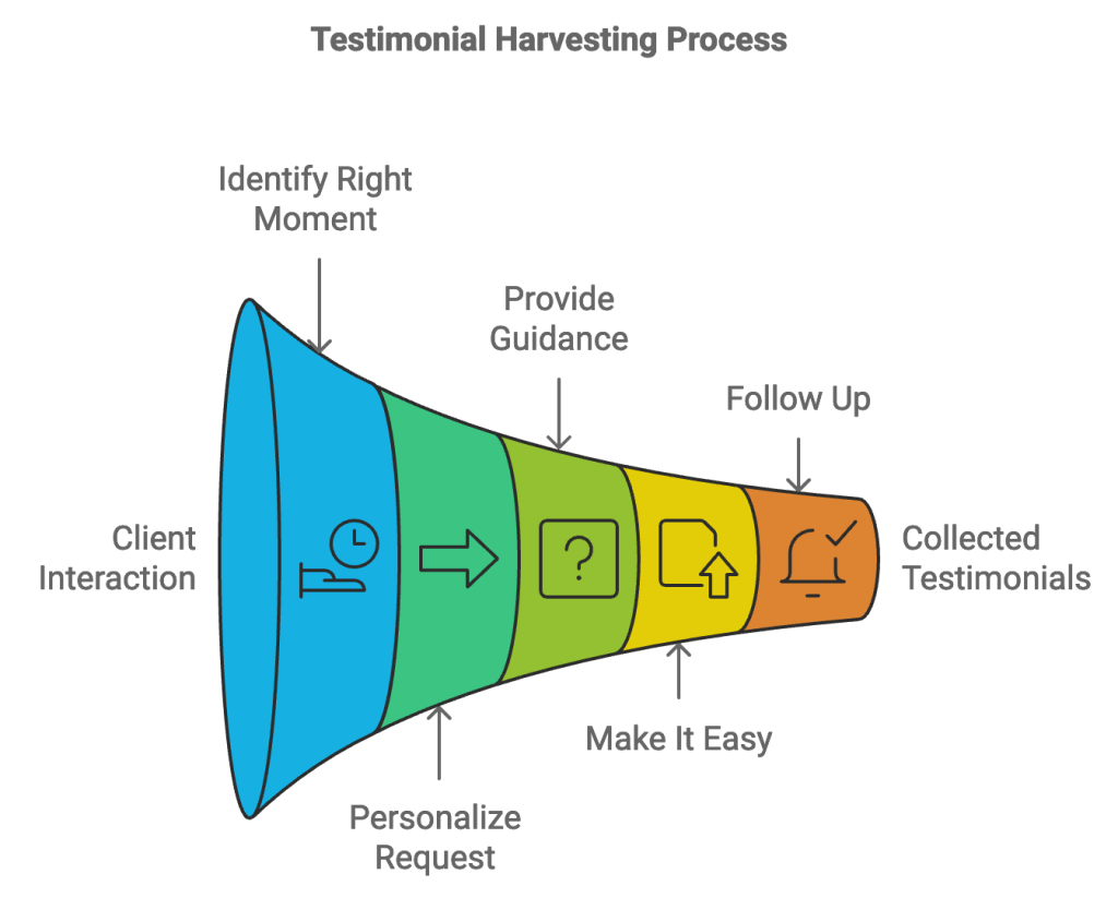 testimonial harvesting funnel